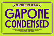 Gts Gapone - Condensed Font, a Sans Serif Font by Graptail (Thumbnail 1 of 12)