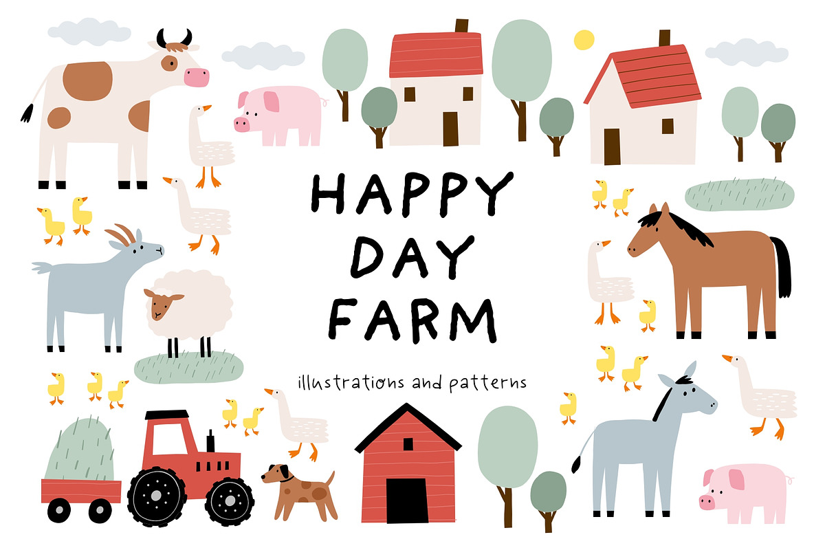Happy Day Farm, a Decorative Illustration by Barkova Nadya (Photo 1 of 10)