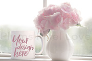 2 Pretty floral styled mug mockups, a Cups & Container Mockup by Plums Pixel Love (Thumbnail 2 of 3)