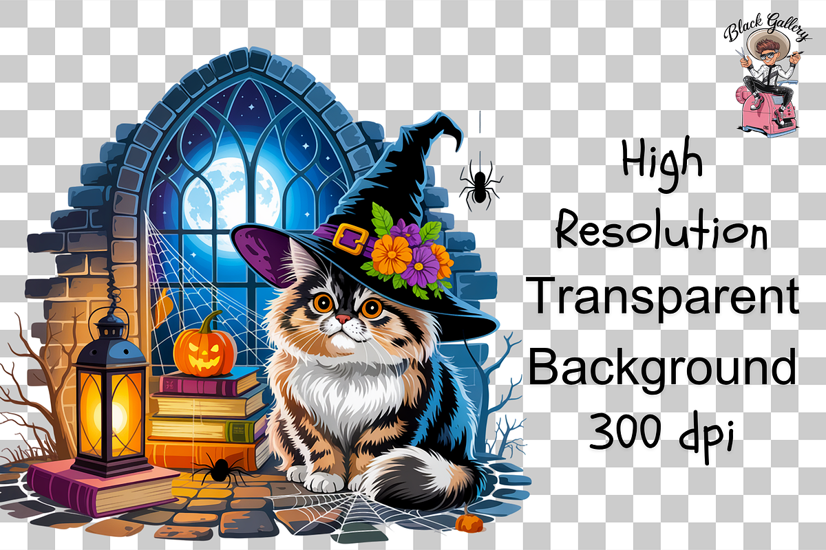 Halloween Cat PNG Bundle, a Graphic by Rina Akther (Photo 6 of 11)
