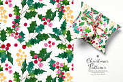 Watercolor Christmas Patterns Set, a Pattern Graphic by Webvilla Studio (Thumbnail 2 of 6)