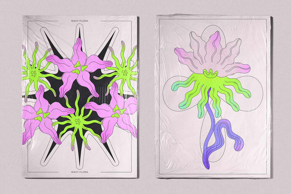 Wavy Flora - Flowers and Shapes, a Decorative Illustration by Leila Divine (Photo 8 of 15)