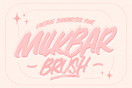 MILKBAR BRUSH Font, a Font by Cameron Humphries