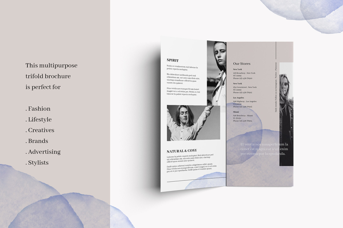 FASHION Trifold Brochure Design, a Brochure Template by AgataCreate (Photo 4 of 7)