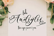 Andeglei, a Script Font by Letter-P (Thumbnail 1 of 17)