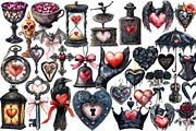 Vintage Valentine Gothic Clipart, an Illustration by Design Market (Thumbnail 2 of 5)