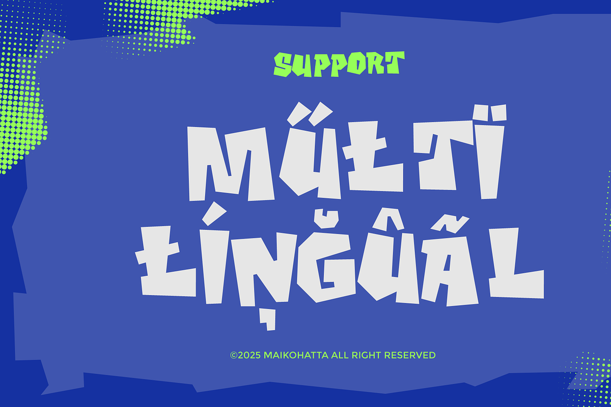 Fang Rift – Bold Blocky Display Font, a Handwritten Font by MaikoHatta (Photo 4 of 8)