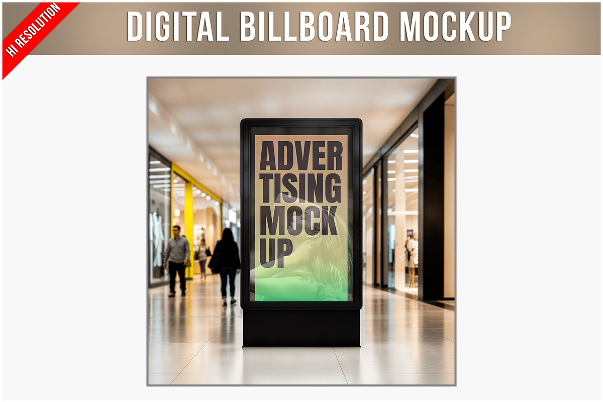 Digital Billboard Mockup PSD, an Advertising Mockup by Bruno's Shop (Photo 1 of 4)