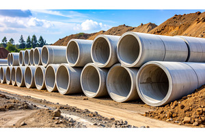 Large concrete drainage pipes, an Industrial Photo by Igor Tichonow