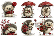 whimsical spring hedgehog clipart, an Illustration by Designworld (Thumbnail 2 of 4)