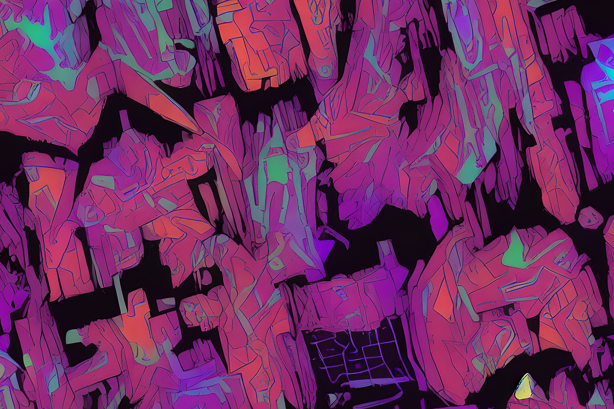 Glowing Textures: 100 Neon Designs