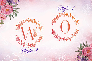 Monogram Floral Love Font