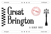 Great Brington, a Serif Font by BearyType Studio (Thumbnail 1 of 10)