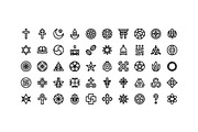 50 Religion and Belief Sytem Icons, an Outline Icon by Side Project (Thumbnail 2 of 7)