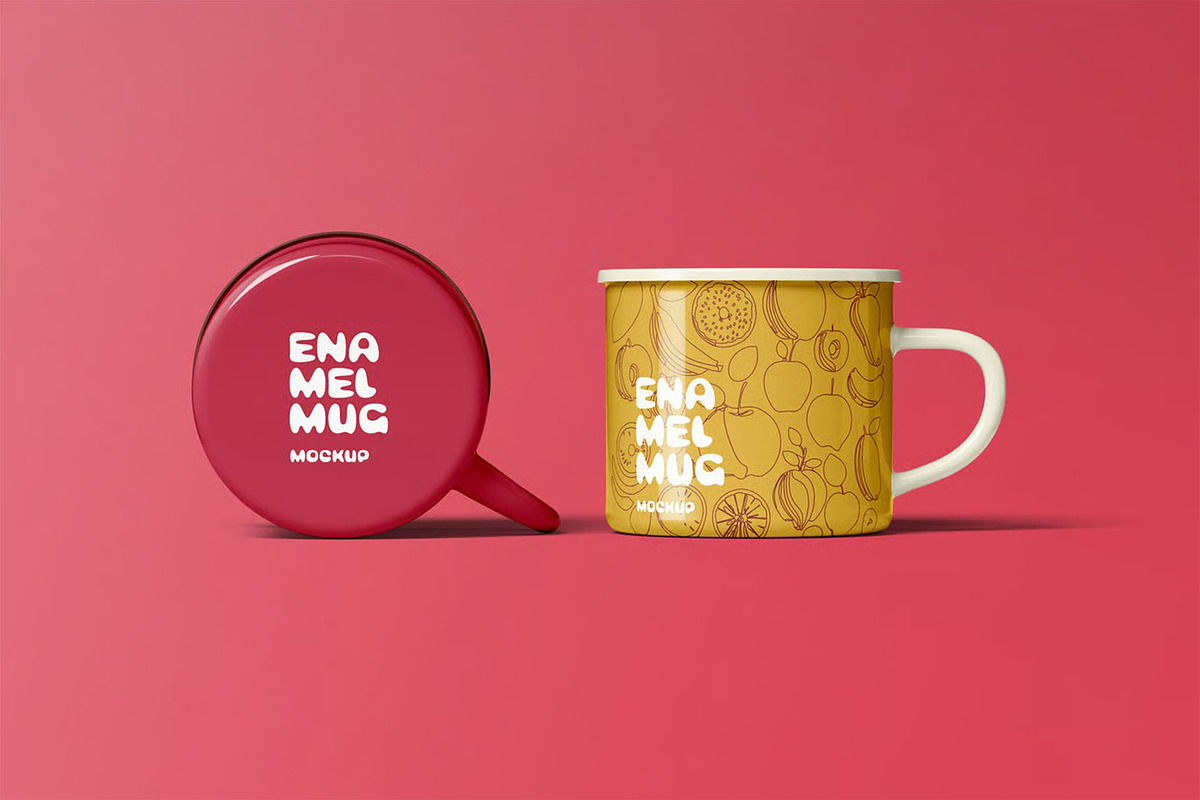 Enamel Mug Mock-up, a Cups & Container Mockup by zippypixelstudio (Photo 5 of 13)