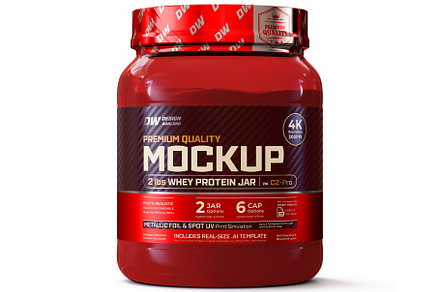 2 lbs Whey Protein Jar Mockup C2-Pro