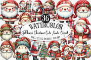 Patchwork Christmas Cute Santa Clip, an Illustration by Designking (Thumbnail 1 of 5)