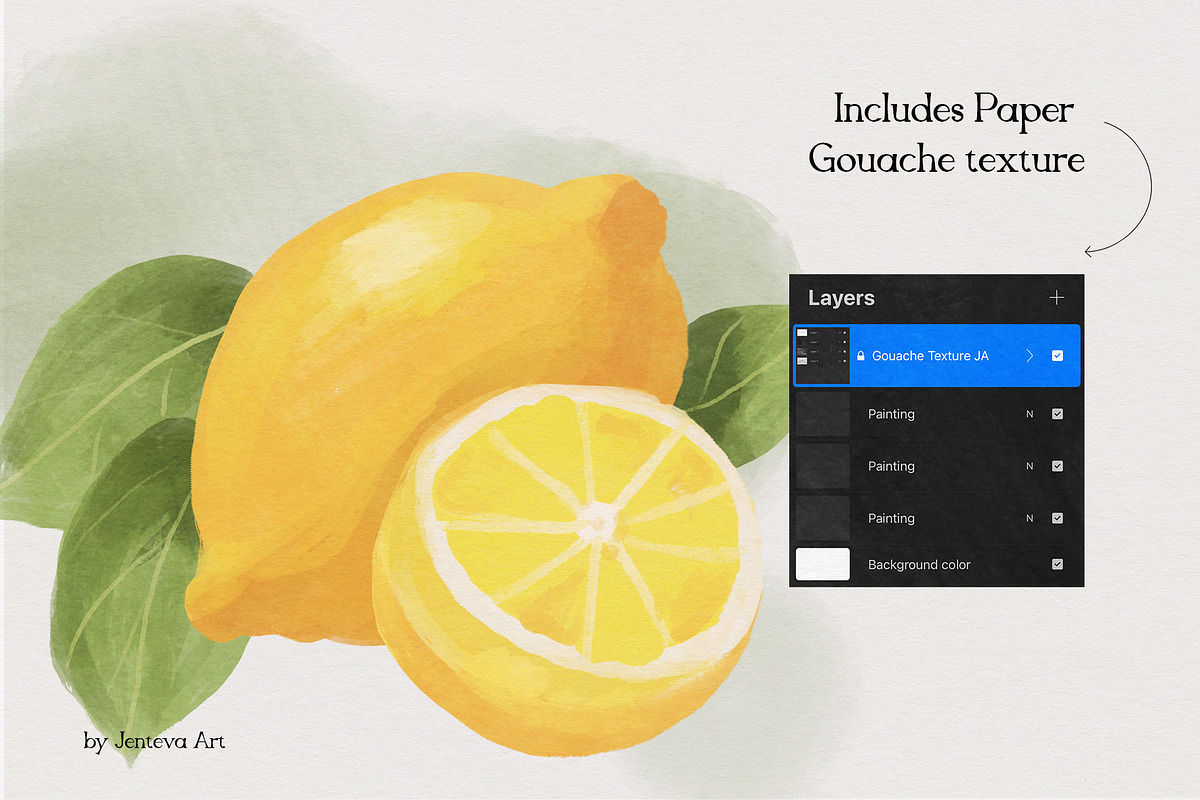 Procreate Gouache Brush set, a Brush Add-On by Jenteva Art (Photo 4 of 12)