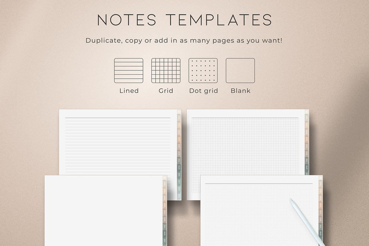 Undated Digital Planner iPad, a Websites & App Template by Makii Templates (Photo 8 of 10)