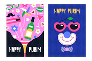 Happy Purim carnival poster cards, a Decorative Illustration by Good Studio (Thumbnail 2 of 6)