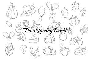 Thanksgiving Hand Draw Illustration