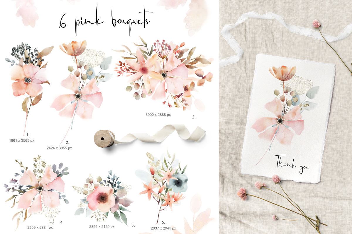 Loose floral & gold glitter, an Illustration by marie dricot (Photo 2 of 21)