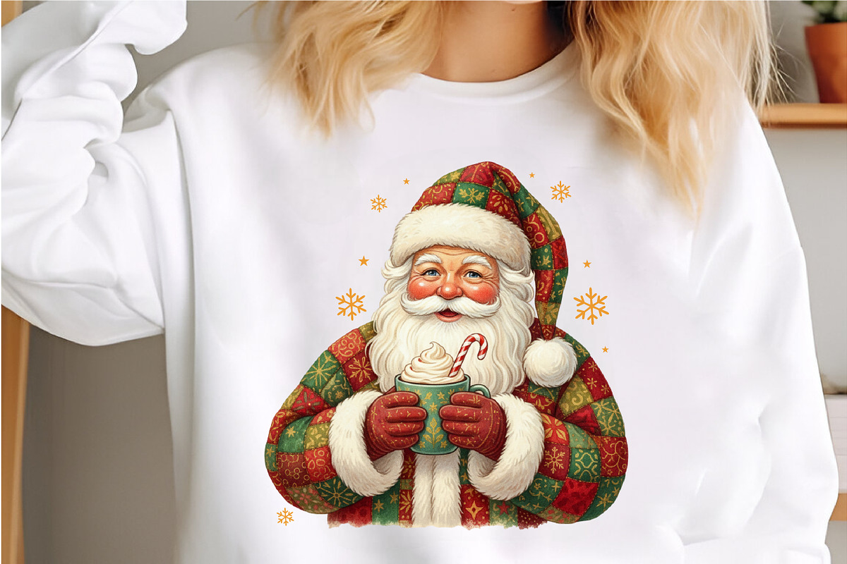 Vintage Santa Claus Wall Art PNG, an Illustration by Libby Wishes (Photo 3 of 6)