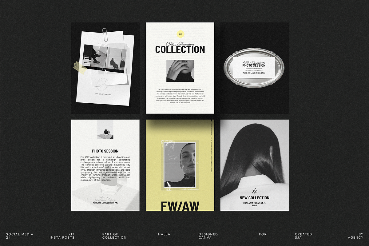 HALLA • Instagram Post Templates, a Social Media Template by Sjá Agency (Photo 1 of 8)