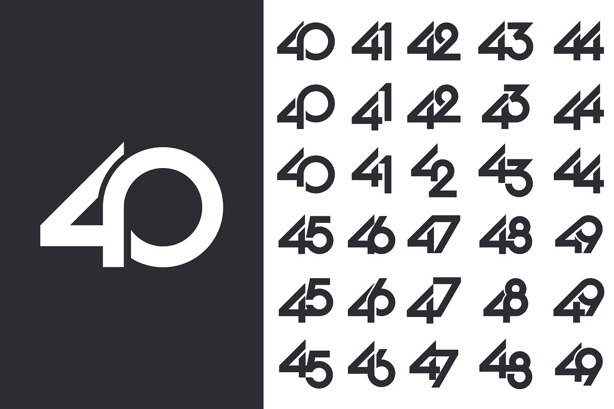 number 40 to 49 logo designs., a Branding & Logo Template by BARONSTD (Photo 2 of 3)