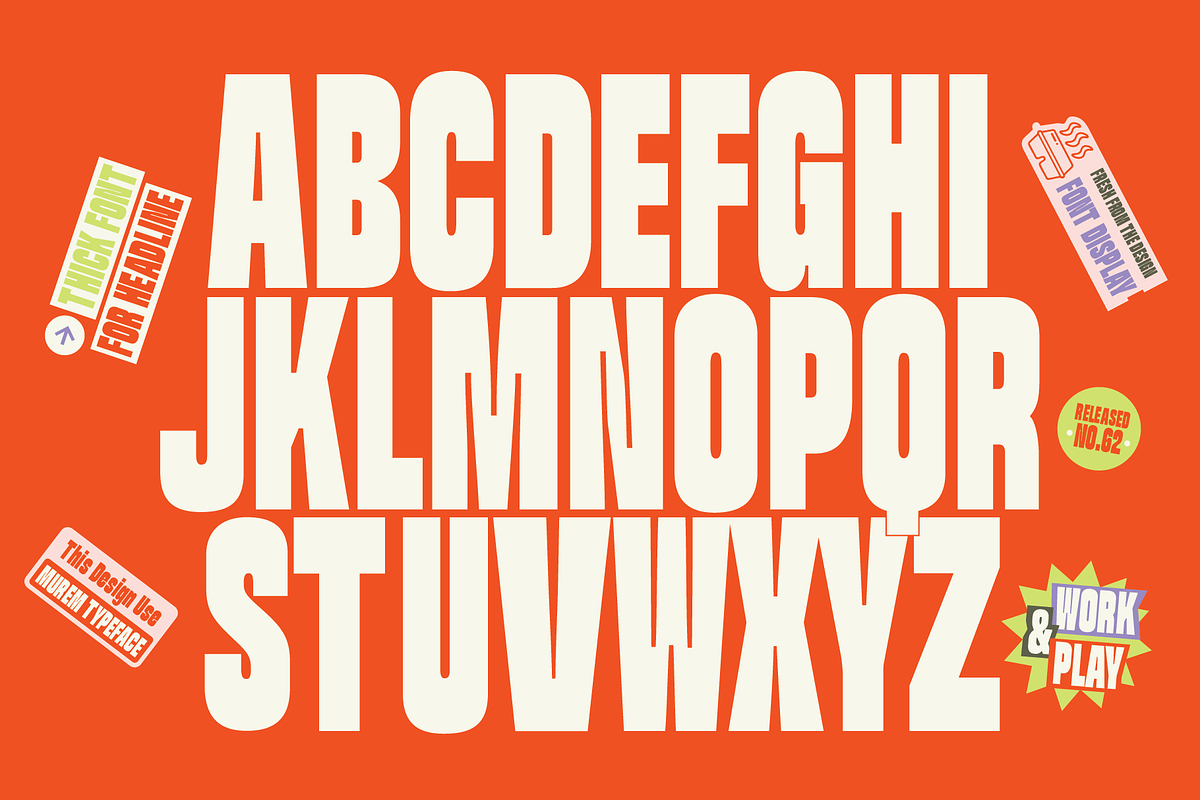 Morem Display Typeface, a Sans Serif Font by Jetsmax® Studio (Photo 3 of 9)