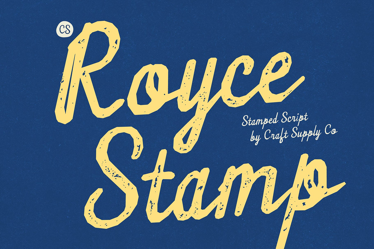 CS Royce Stamp, a Script Font by Craft Supply Co. (Photo 1 of 8)