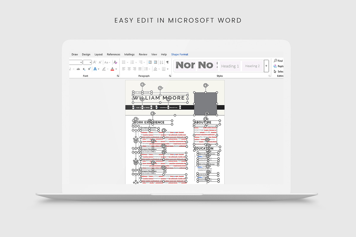 Professional Resume Template | Word preview 6
