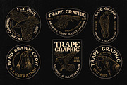 Crow Raven Illustrations pack, an Animal Illustration by Trape Graphic Studio (Thumbnail 6 of 7)