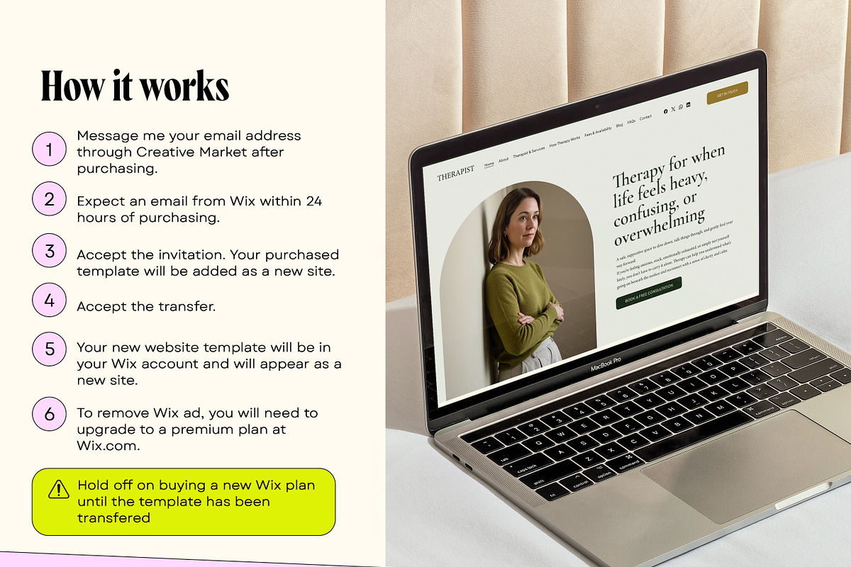Therapist Wix Studio Website, a Wix Template by Template Twist Shop (Photo 4 of 9)