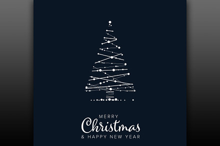 Minimalist Christmas tree flyer card, a Card Template by Orson