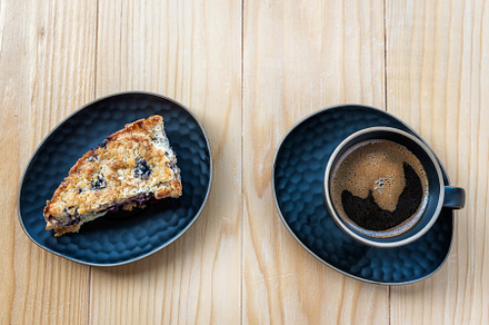 Apple Blueberry Pie and Coffee, a Background Photo by wr7 Media