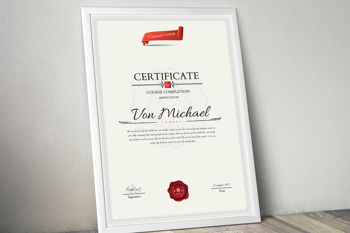 Certificate, a Stationery Template by Rongbaaz (Photo 3 of 3)
