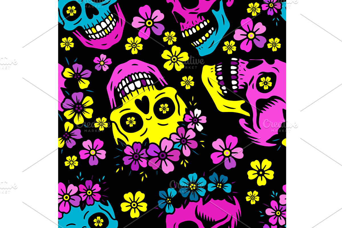 Mexican papel picado Seamless, an Illustration by Nenahliadava Design