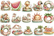 Whimsical Summer Pool Float Clipart, an Illustration by OK Design (Thumbnail 3 of 6)