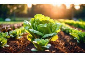 Lush green lettuce heads growing in, a Nature Photo by Igor Tichonow
