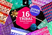 16 Tribal Pattern Pack-Super Discont, a Pattern Graphic by Designbase (Thumbnail 1 of 3)