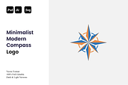 Minimalist Modern Compass Logo, a Branding & Logo Template by Luxury Logos (Thumbnail 1 of 4)