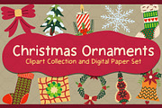 Christmas Ornaments Graphic Set, a Pattern Graphic by Drafts n Doodles (Thumbnail 1 of 6)
