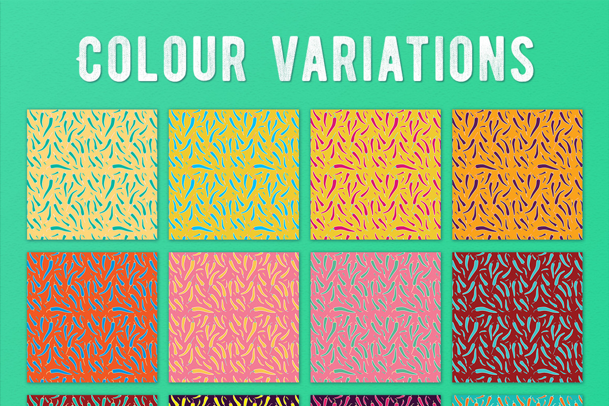 Chilli on acid | 20 funky patterns, a Pattern Graphic by Kenzagraphics (Photo 9 of 9)