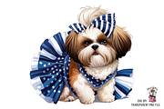 Patriotic Shih Tzu PNG Bundle, a Graphic by Clipart Bloom (Thumbnail 9 of 15)