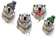 digital watercolor polar bear, an Animal Illustration by art_mouse (Thumbnail 3 of 4)