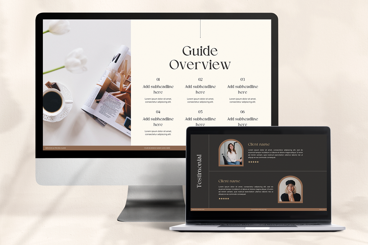LEONE Service & Pricing Guide Slides, a Presentation Template by Creatif Foundry (Photo 2 of 7)