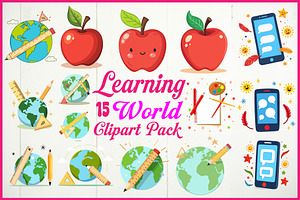 Learning World Clipart Pack, an Object Graphic by Designs_River