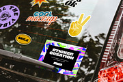 Car Stickers Creation Mockups, a Mockup by Luuqas Design (Thumbnail 1 of 7)