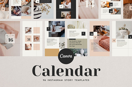 Instagram Calendar Story Templates, a Social Media Template by Keikoya